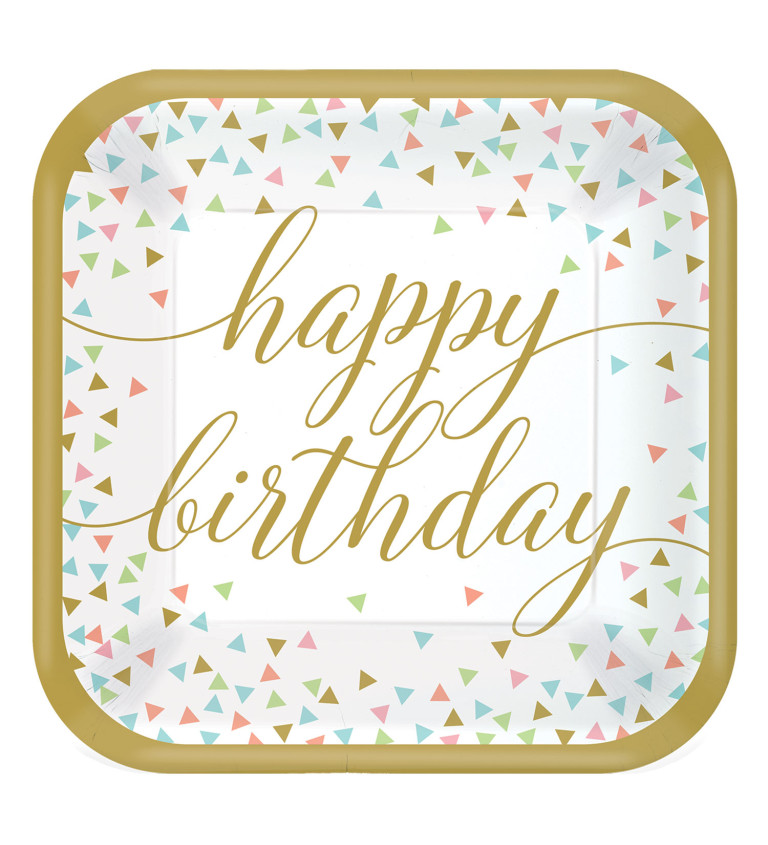 Svetlý tanier - Happy bday