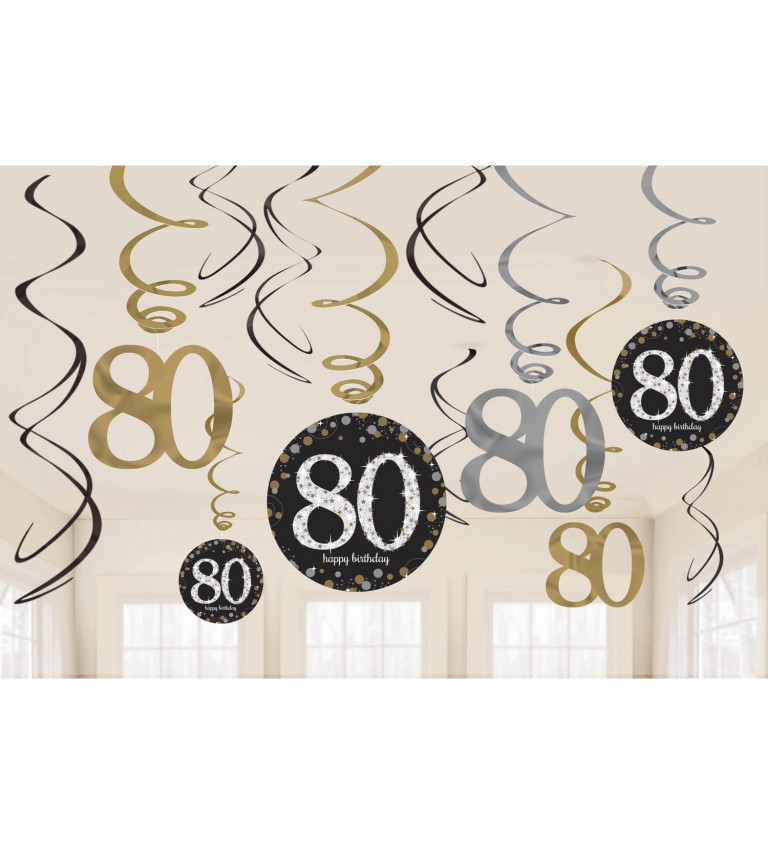 Zlaté zavesené špirálky 80 rokov