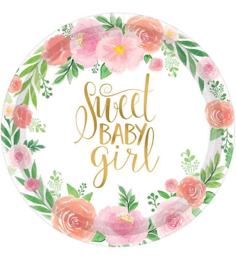 Tanierik kvetinový - sweet baby girl