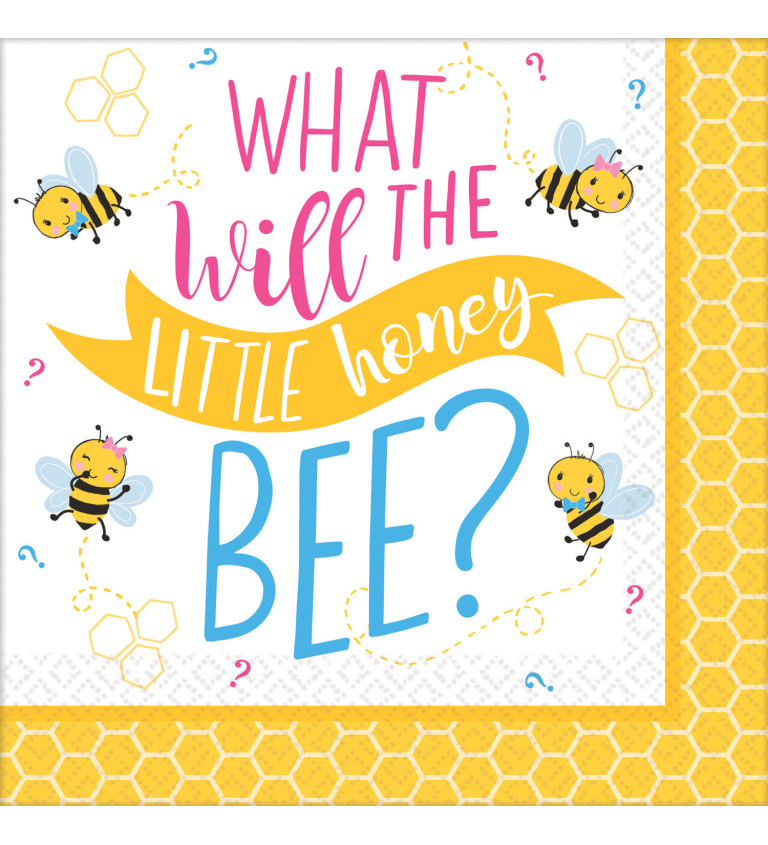 Malé papierové obrúsky Honey Bee 16 ks