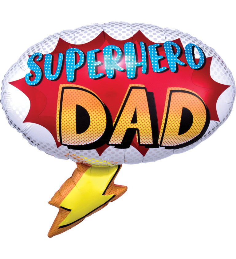 Fóliový balónik s nápisom Superhero Dad