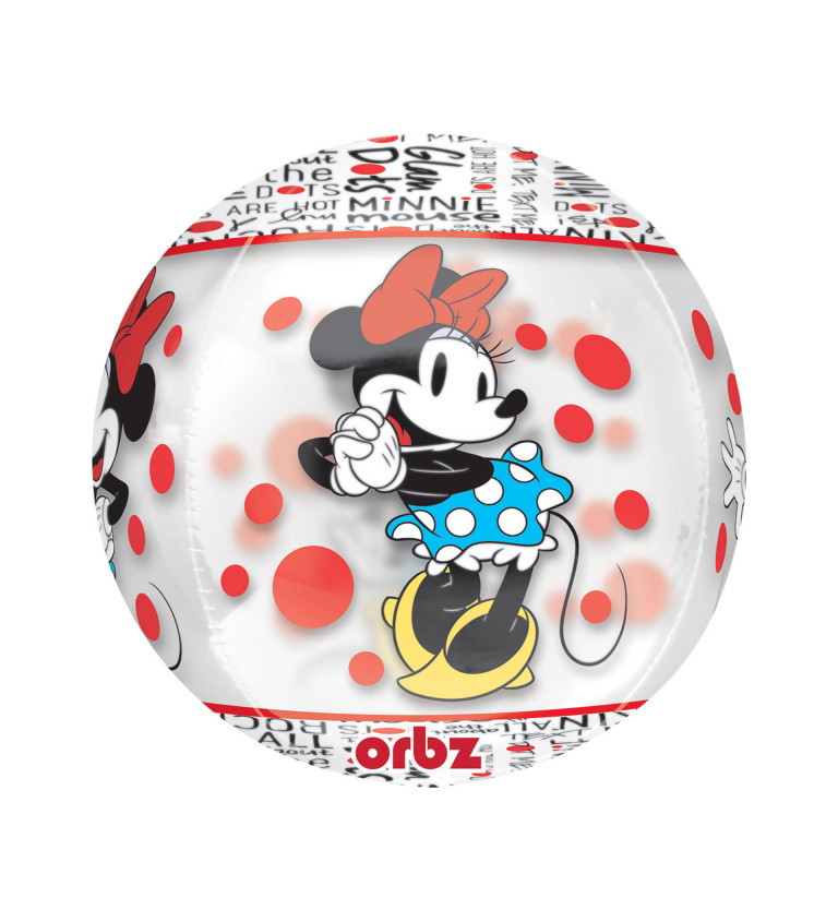 Priehľadný balónik Minnie