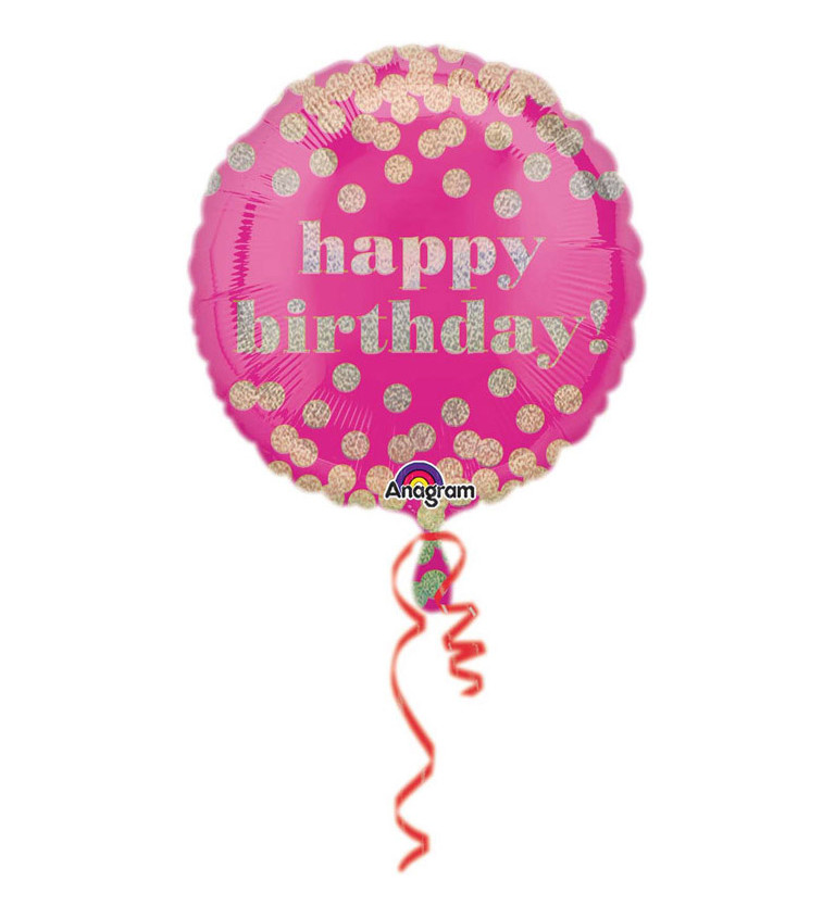 Balónek Happy B Ružový