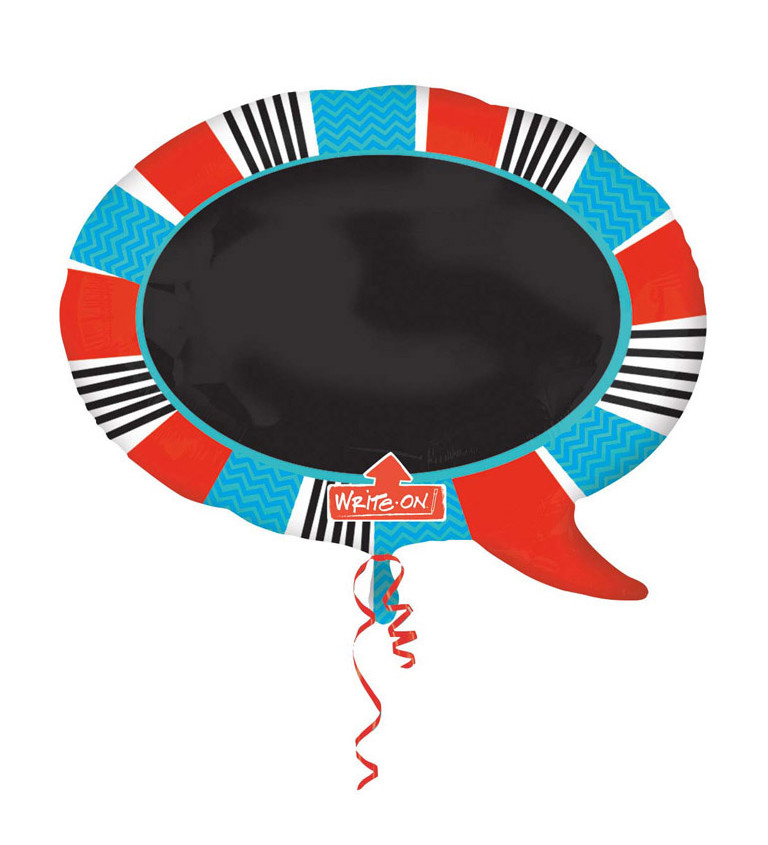 Balónik v tvare textového bublinového tvaru