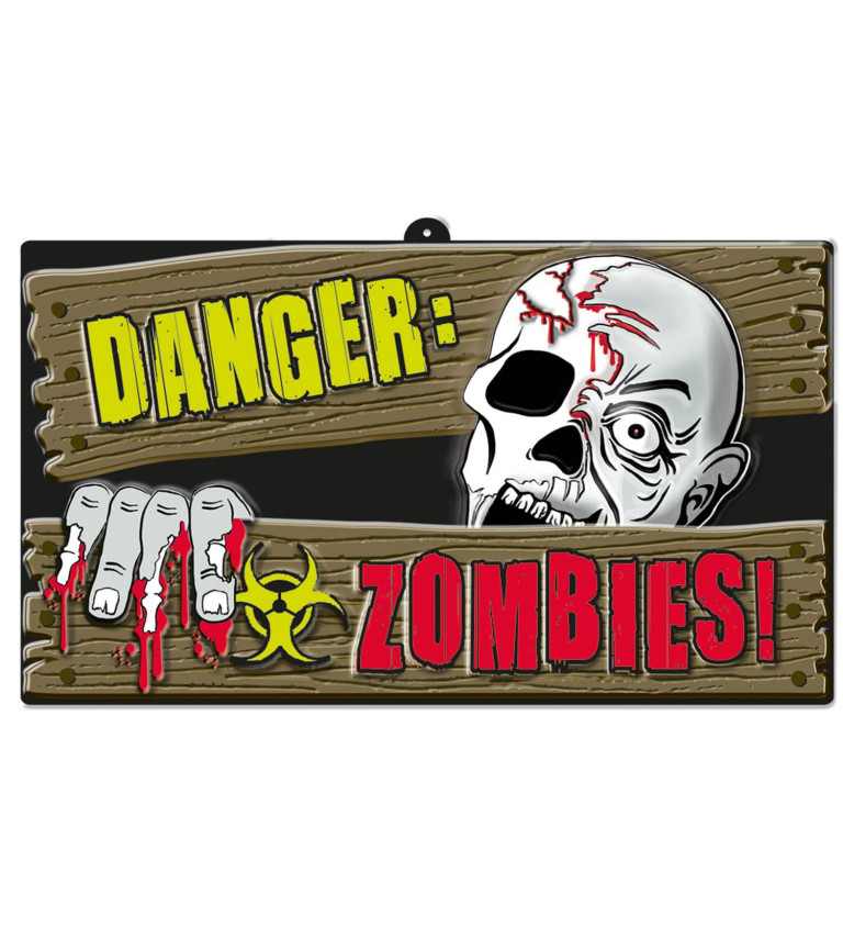 Výstražná tabuľa: Zombíci