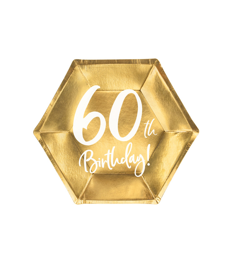 Zlaté papierové taniere 60. výročie