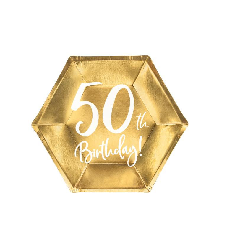 Zlaté papierové taniere 50. výročie
