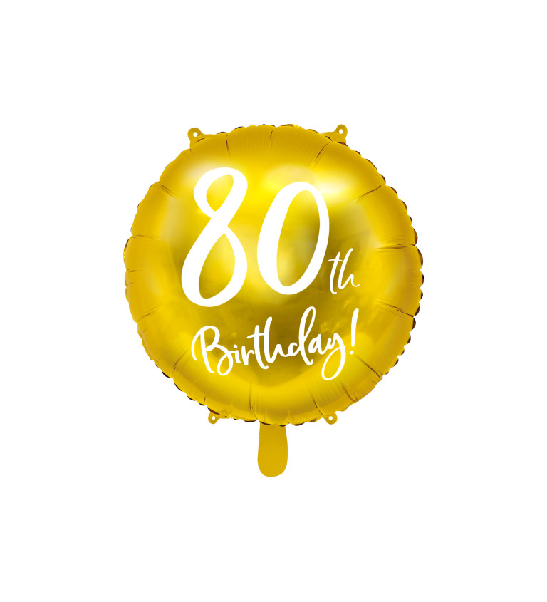Fóliový balónik 80 zlatý