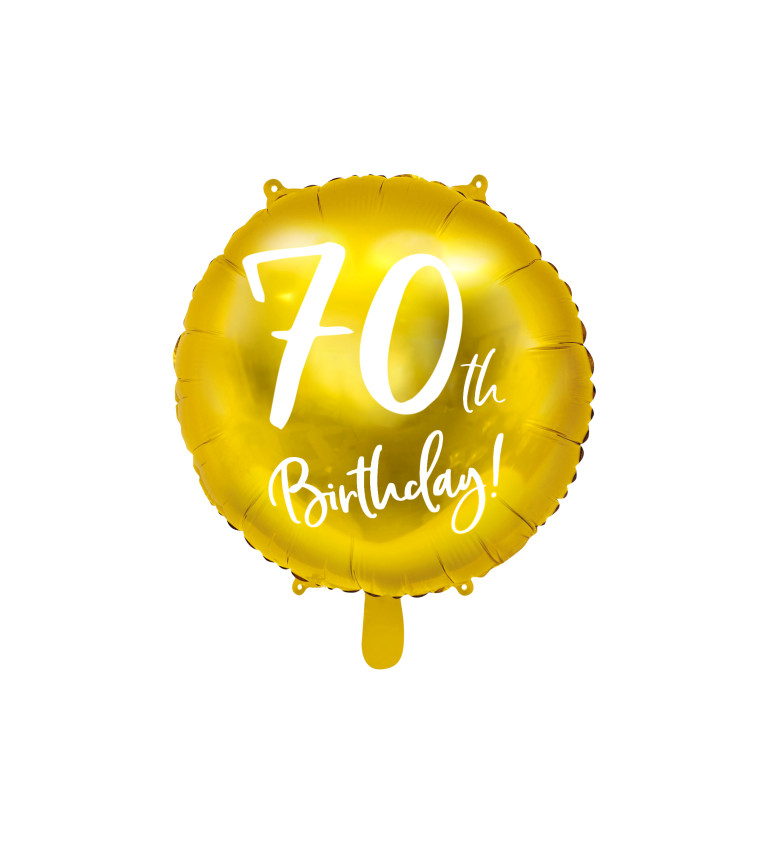 Fóliový balónik 70 - zlatý