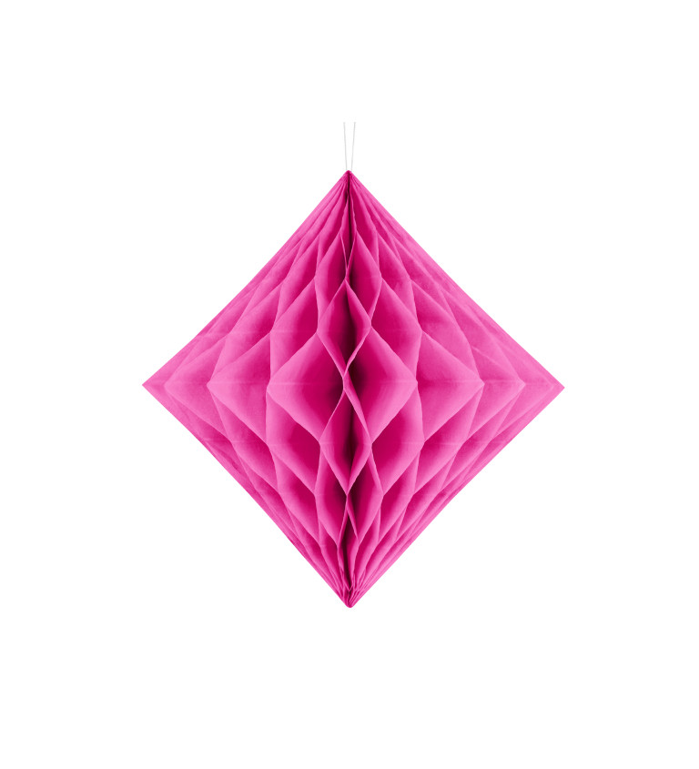 Lampión diamant - tmavo ružový