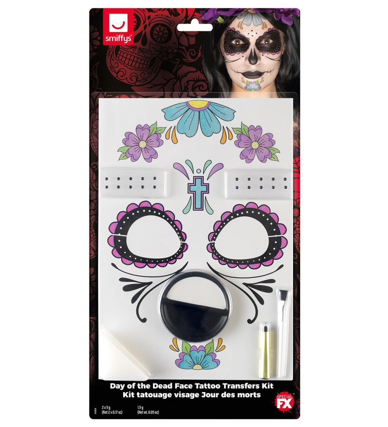 Tetovací make-up Day of the Dead