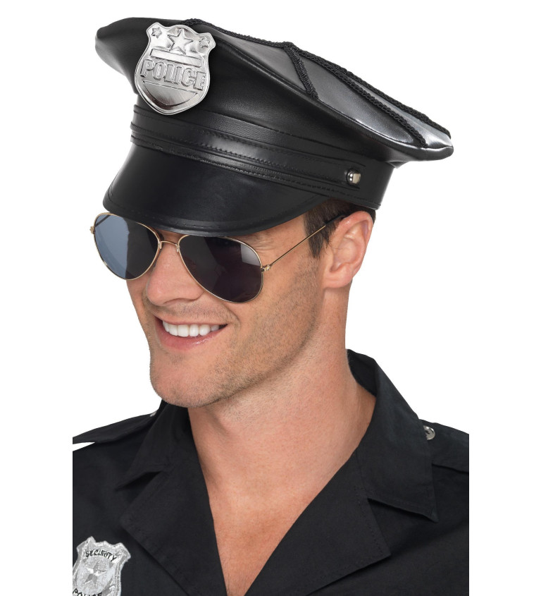 Policajná čierna čiapka