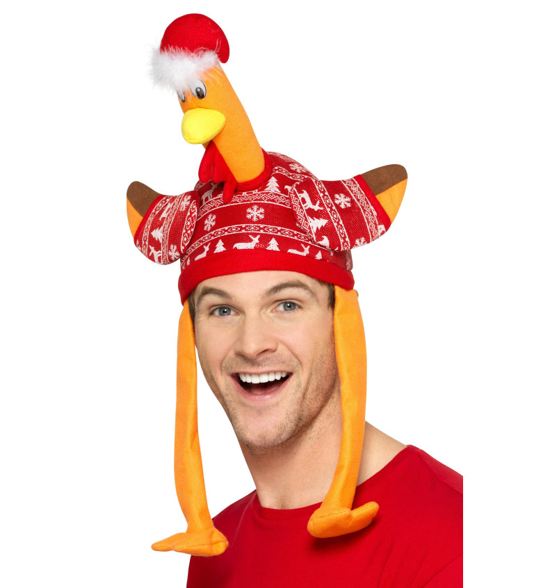 Vianočná čiapka s motívom moriak