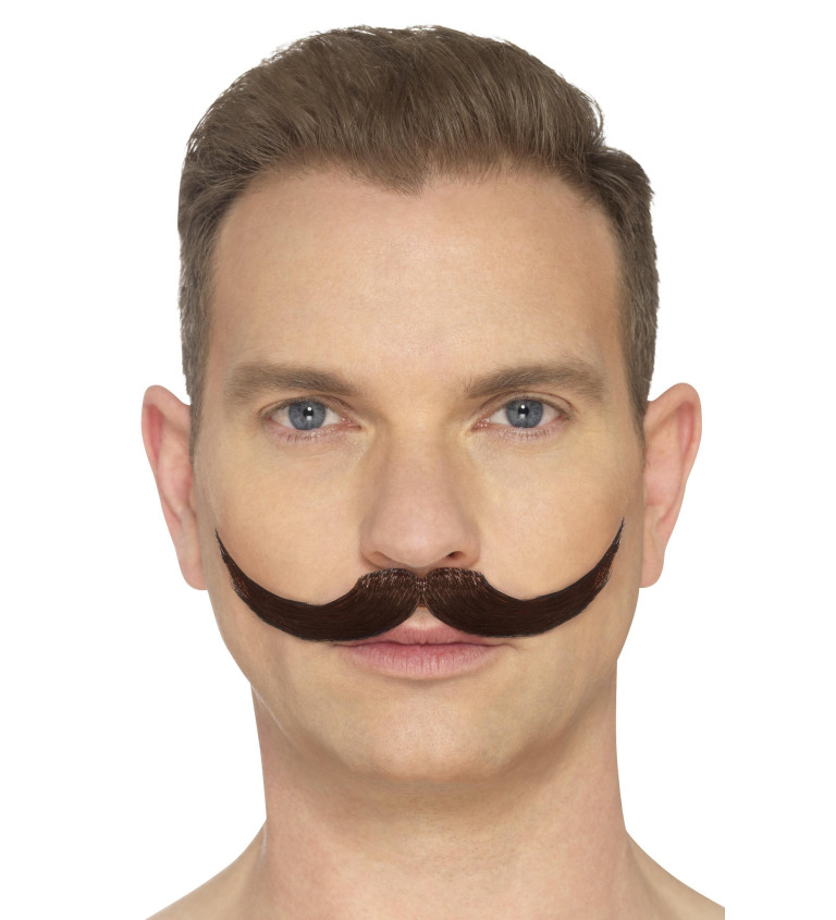 Nalepovací hnedý fúz