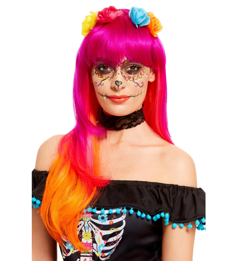 Dámska parochňa - farebná Day of the Dead