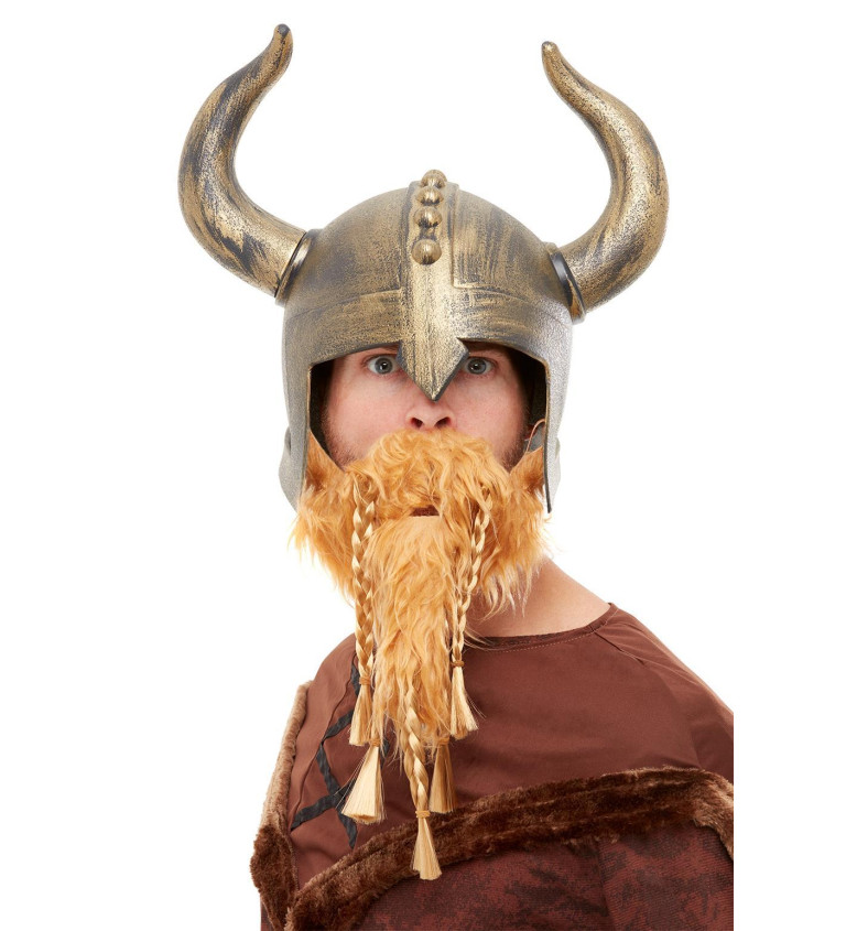 Vikingská helma s fúzmi