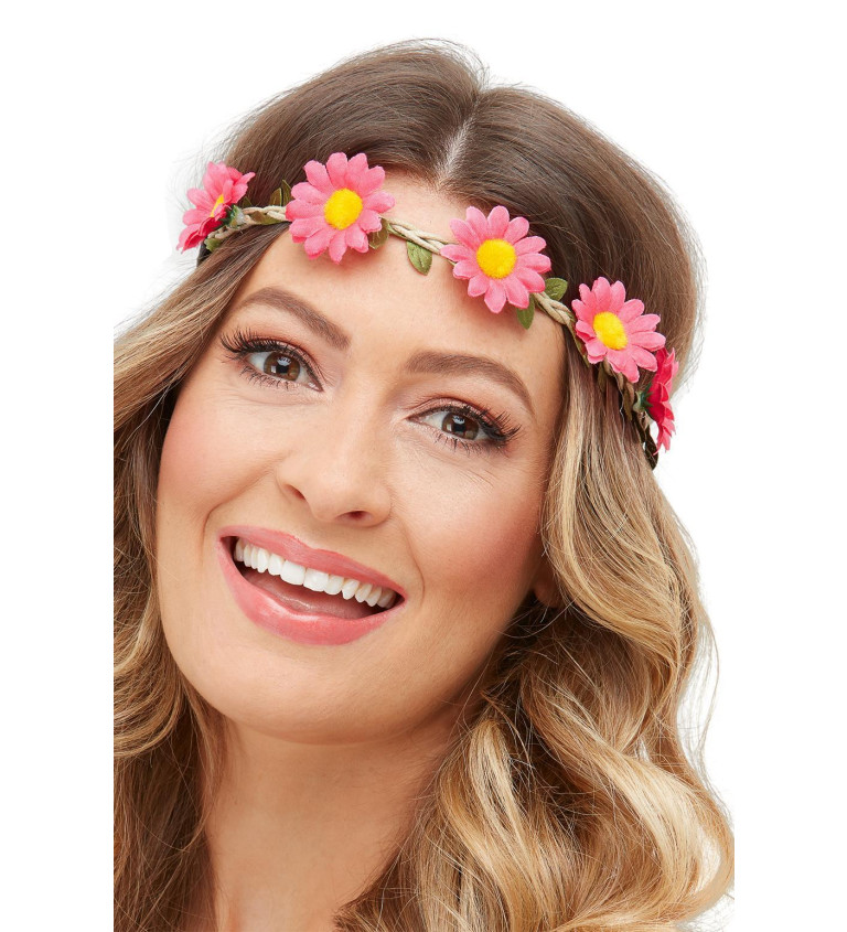 Hippie čelenka s kvetmi