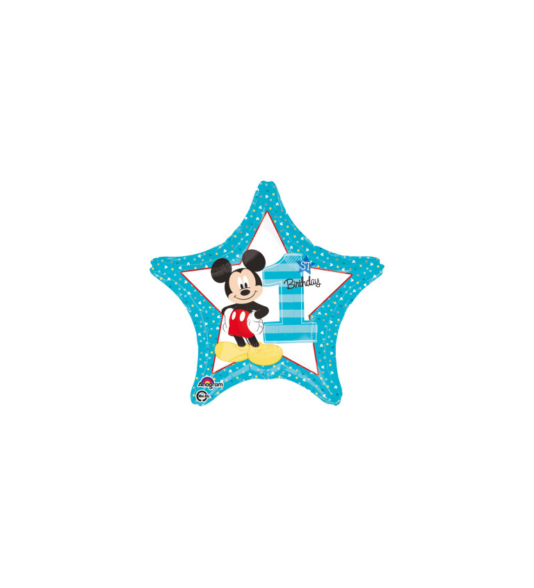 Mickey balón na 1. narodeniny
