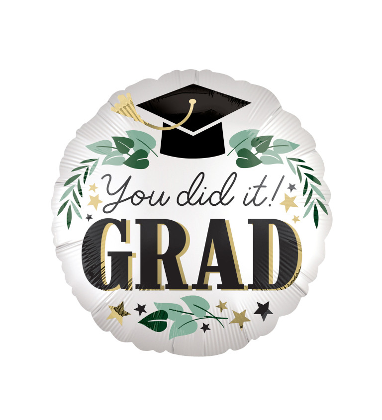 Fóliový balónik Biely - Grad