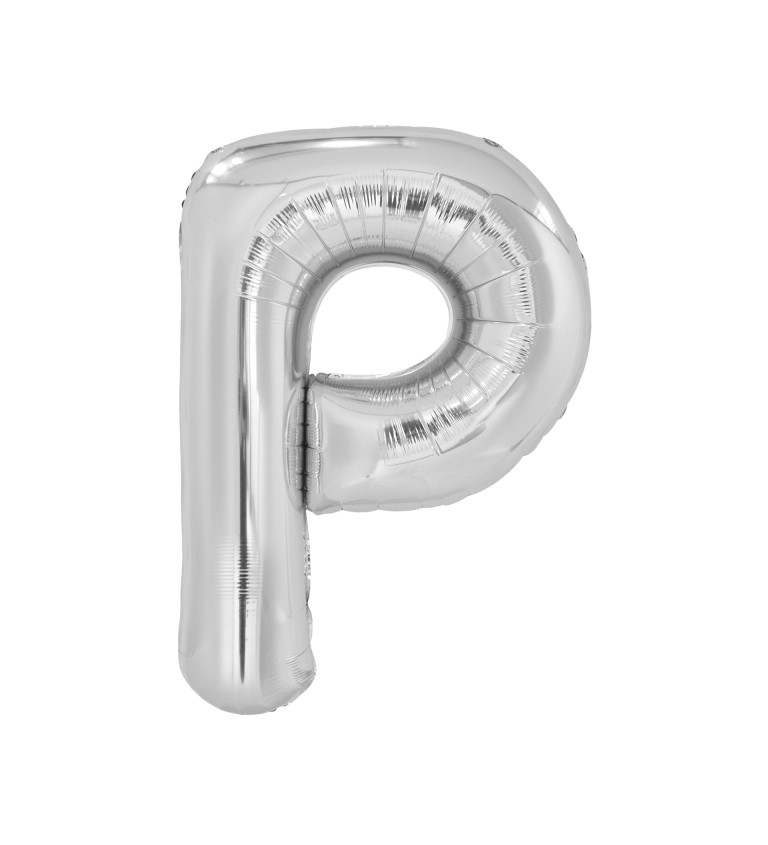 Fóliový balónik Strieborné písmeno P