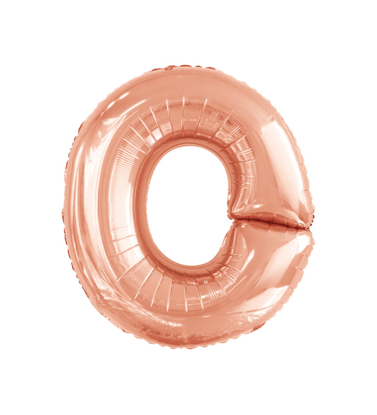 Fóliový balónek Rosegold O