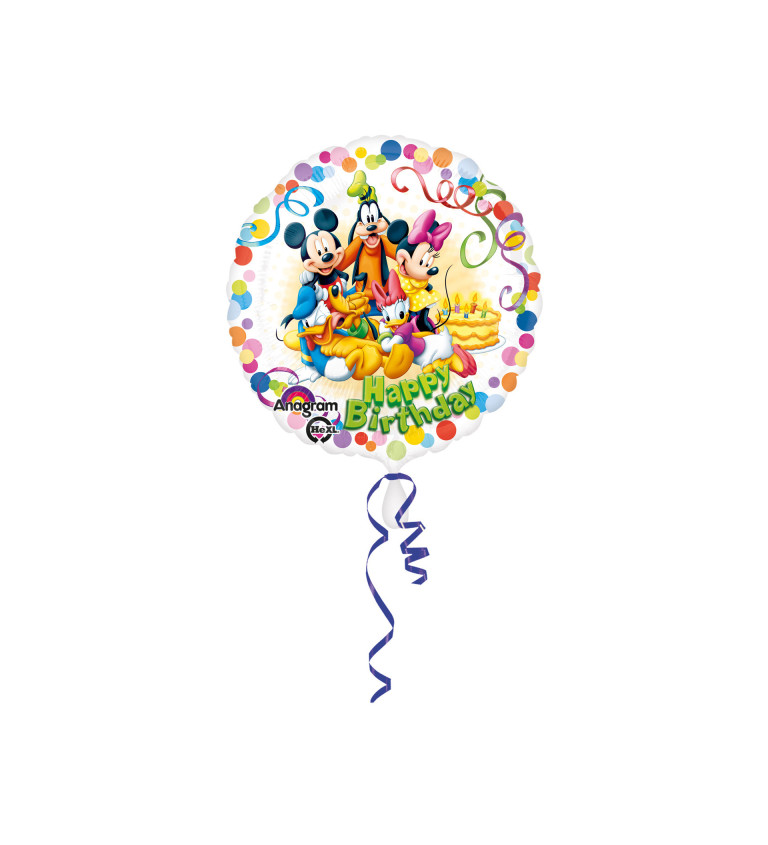 Balón Mickey Všetko najlepšie k narodeninám