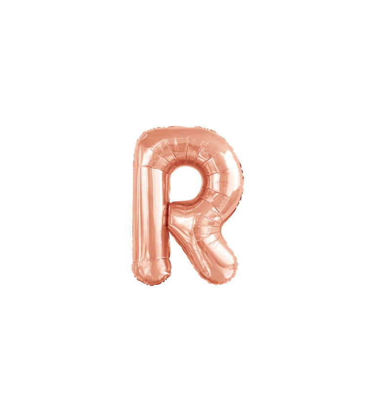 Fóliový rose gold balónik - písmeno R