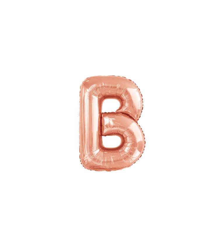 Fóliový balónik rose gold - písmeno B