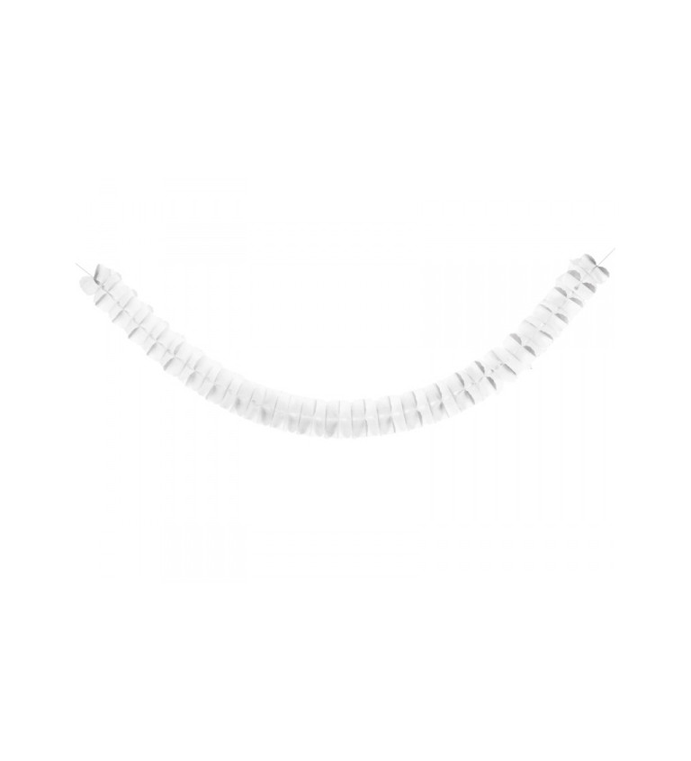 Papierová girlanda biela 300 cm