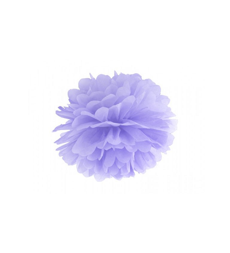 Hodvábná dekoratívna guľa vo fialovej farbe