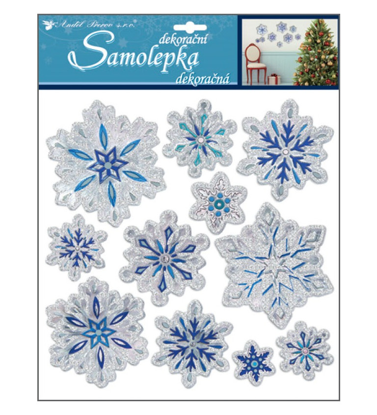 Holografické vločkové samolepky