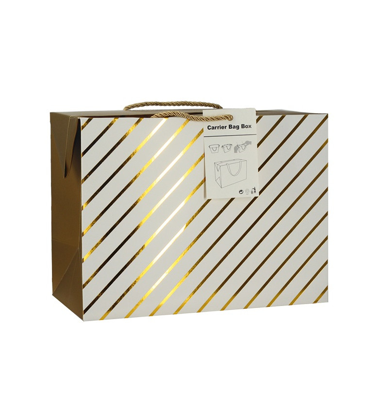 Darčeková taška - zlaté prúžky, box