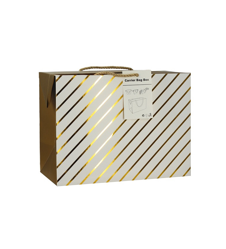 Darčeková taška s prúžkami, box