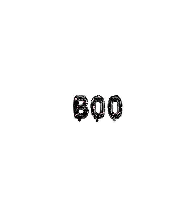 Fóliový balónik - BOO čierny