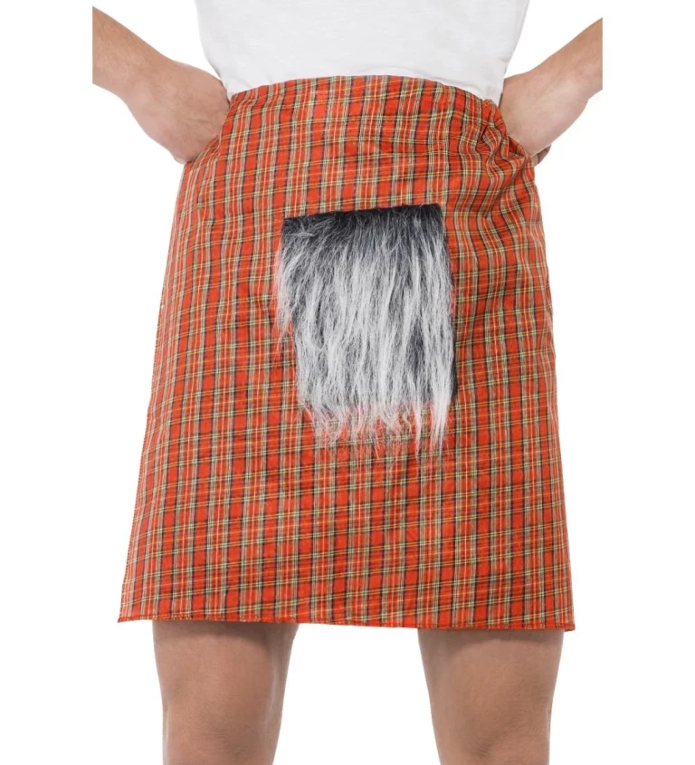 Károvaný kilt - červený