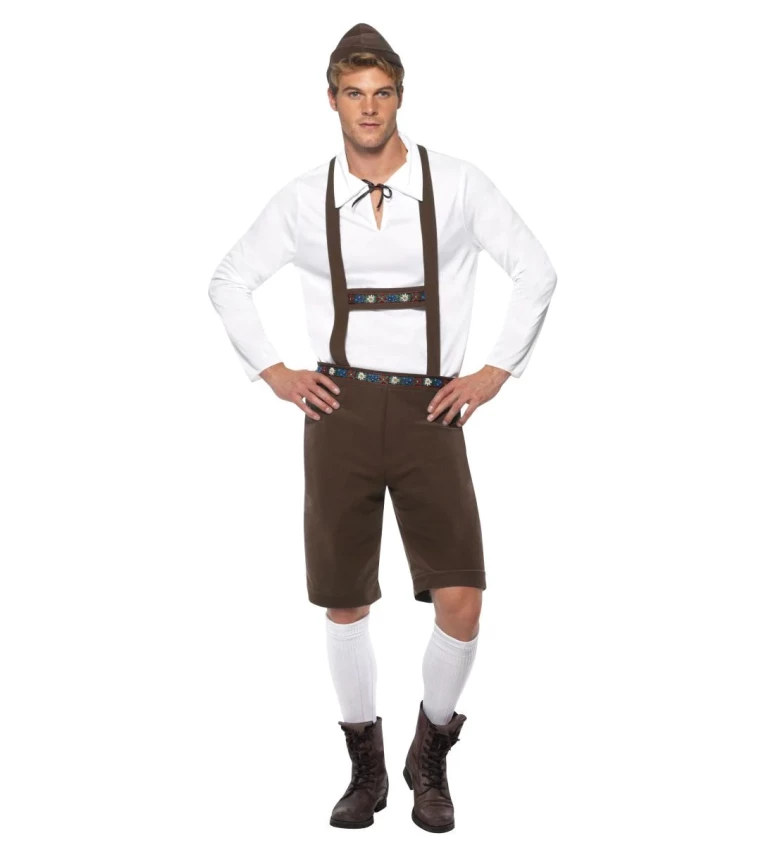 Pánsky kostým - Oktoberfest - tmavohnedé