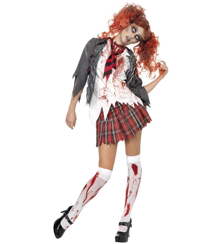 Dámsky kostým - Zombie školáčka