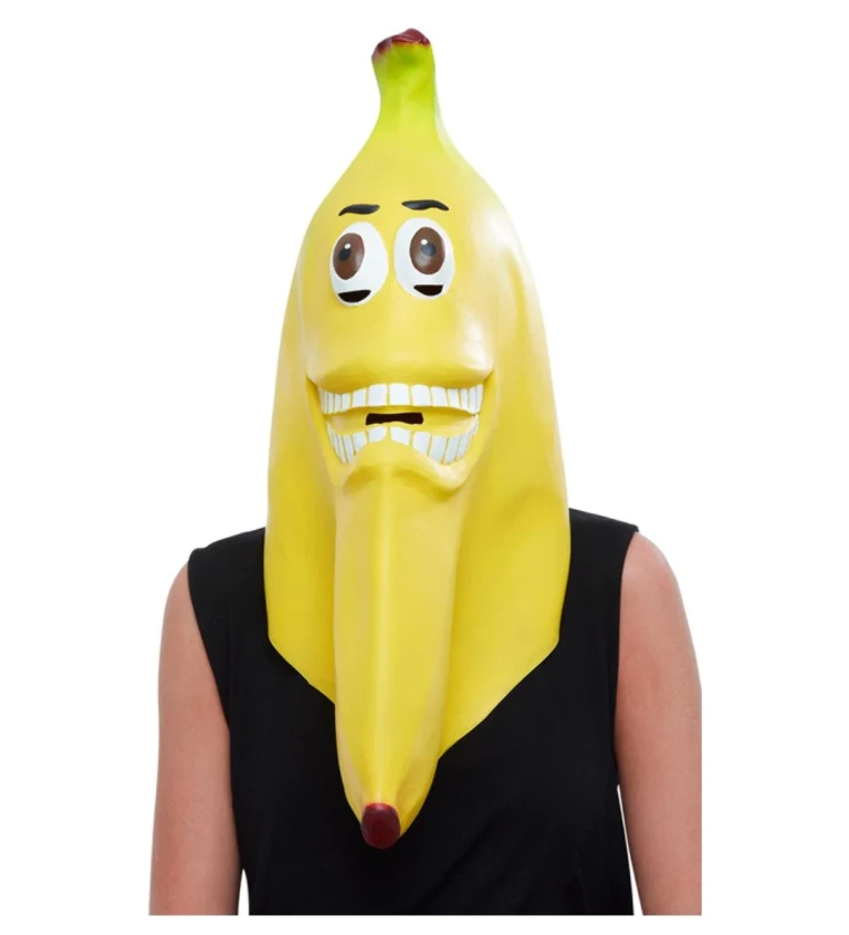 Latexová celohlavová banánová maska
