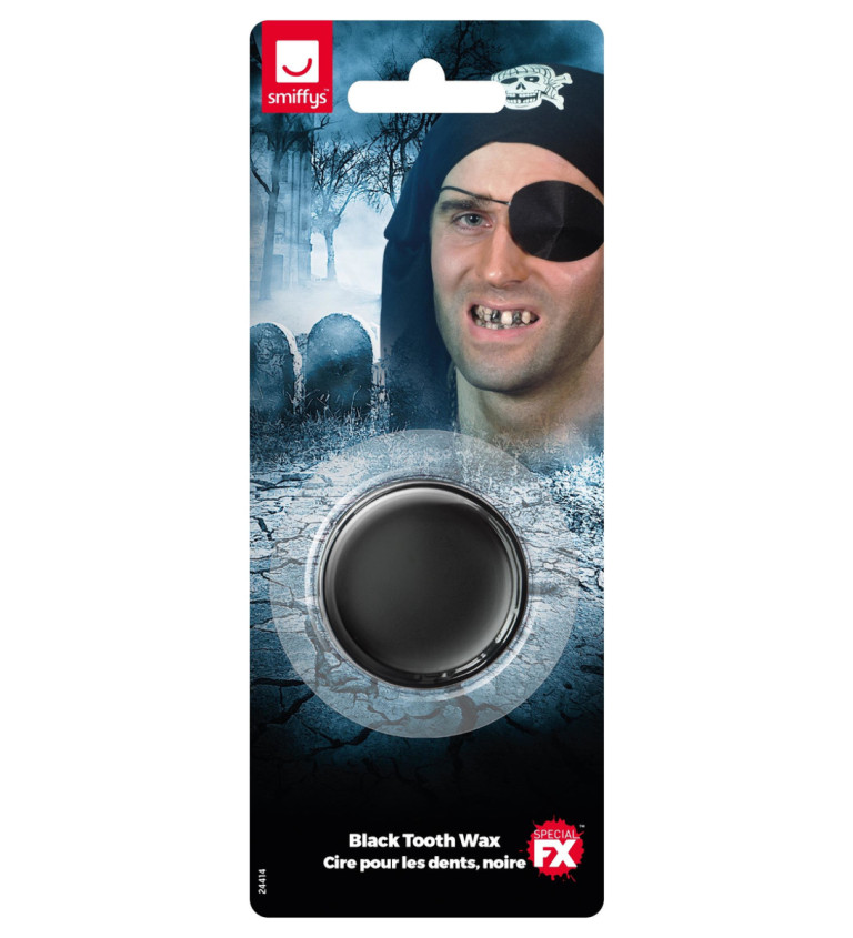 Halloweenské líčenie - Farba na zuby - čierna