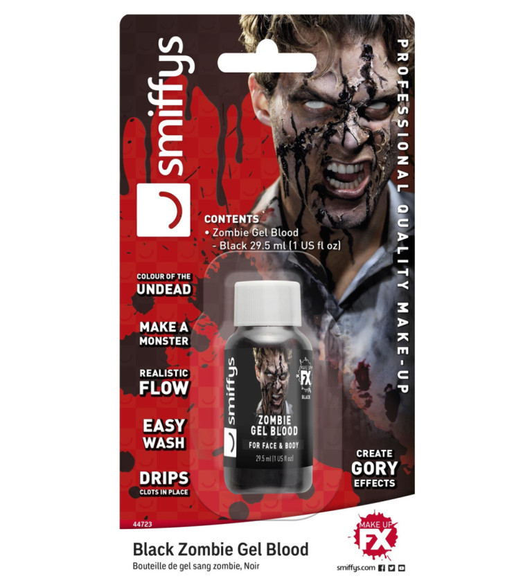 Čierny zombi krv - gél