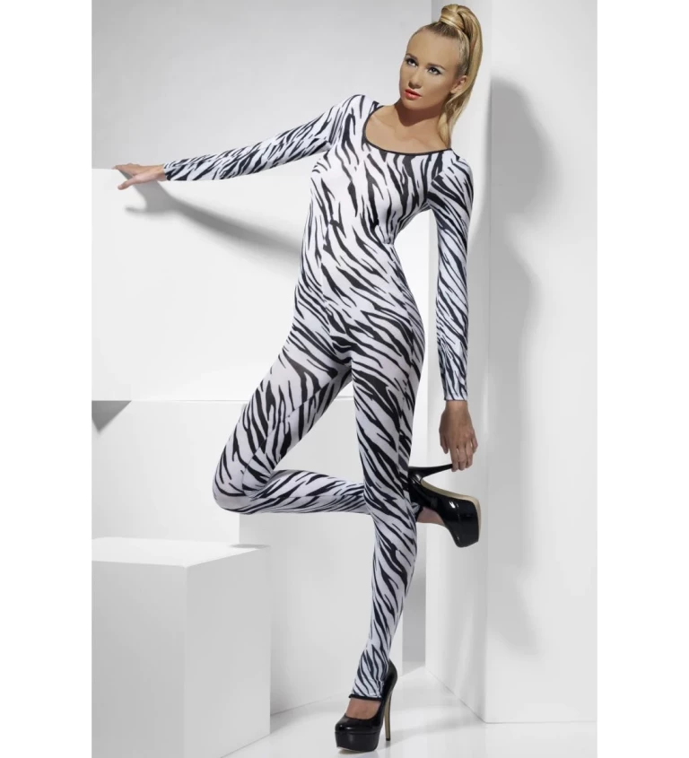 Dámsky kostým bodýčko zebra