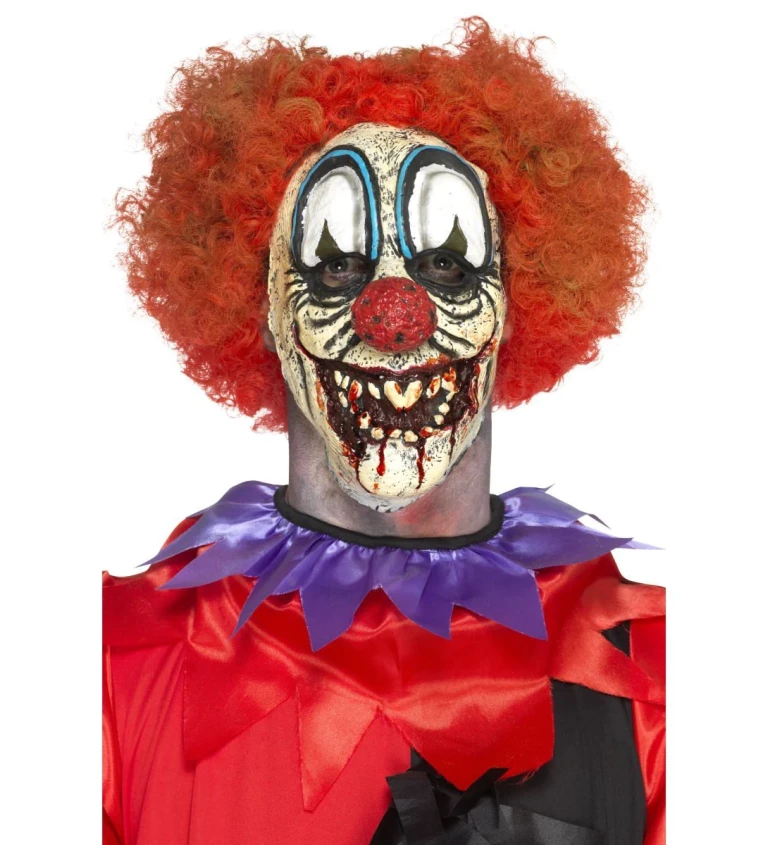 Latexová maska na Halloween - Krvavý klaun