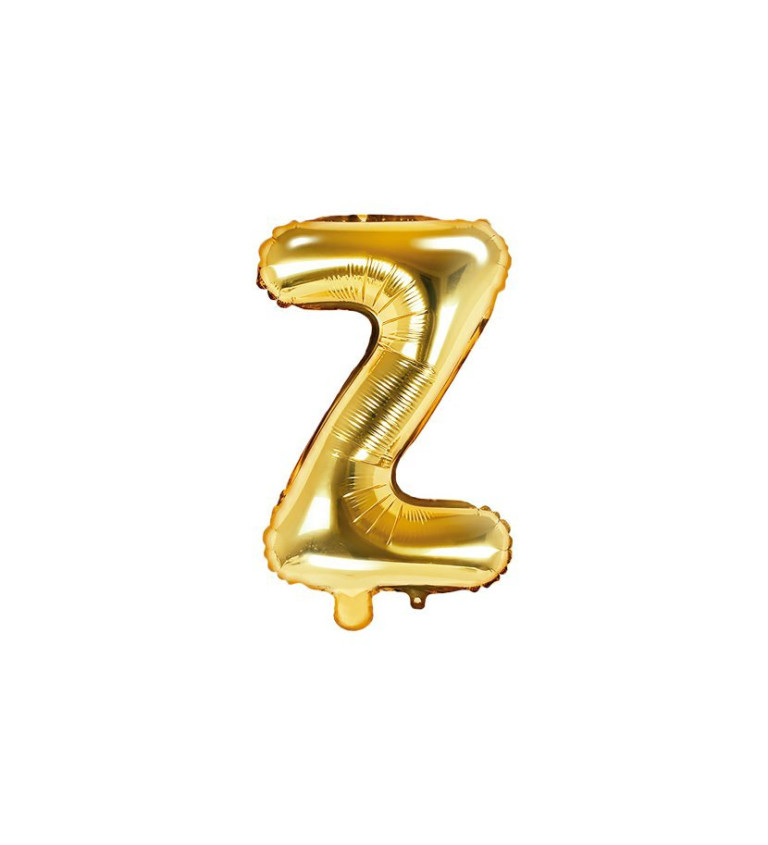 Mini balónik Z - zlatý