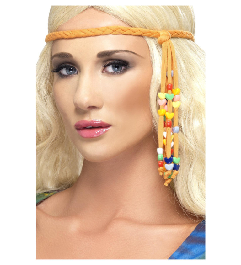 Čelenka s korálkami - Hippie