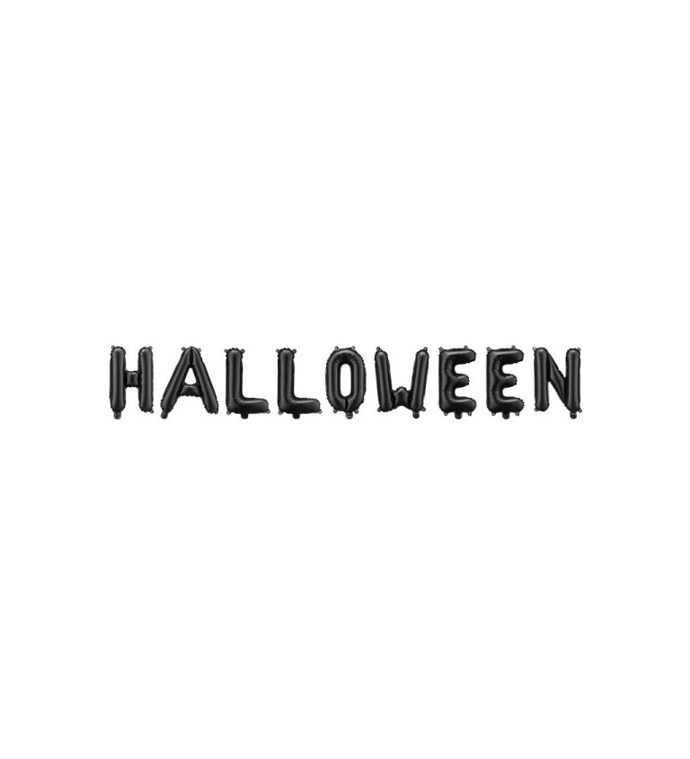 Fóliové čierne balóniky - Girlanda Halloween