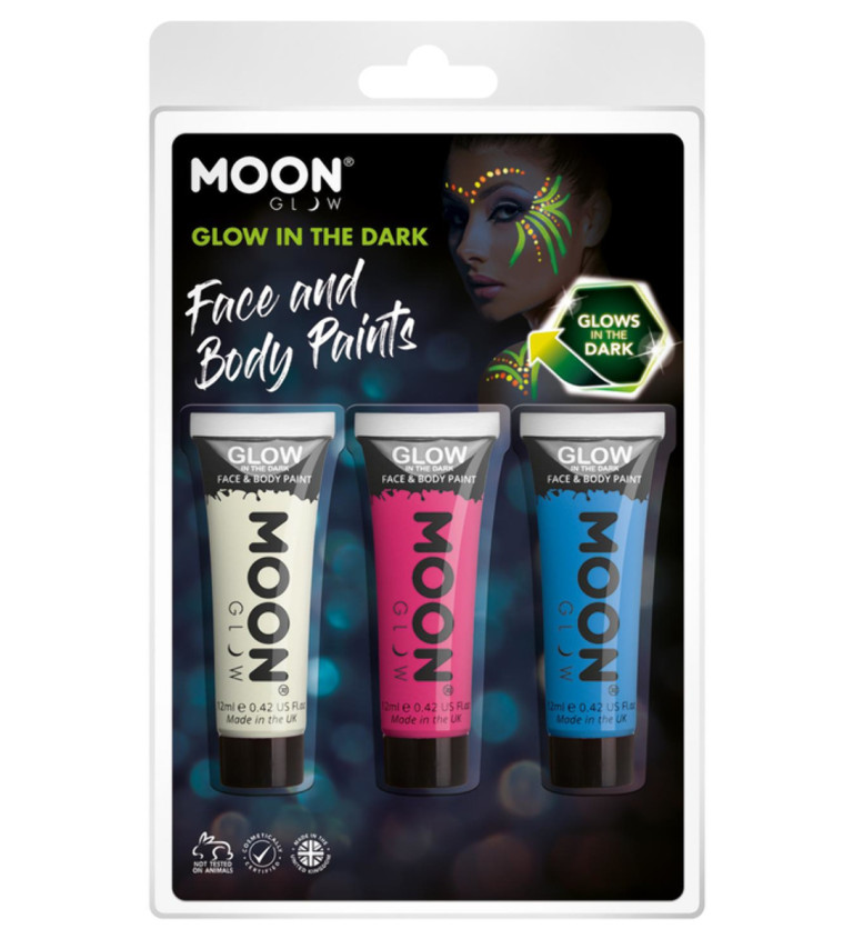 Moon Glow - UV farby na tvár