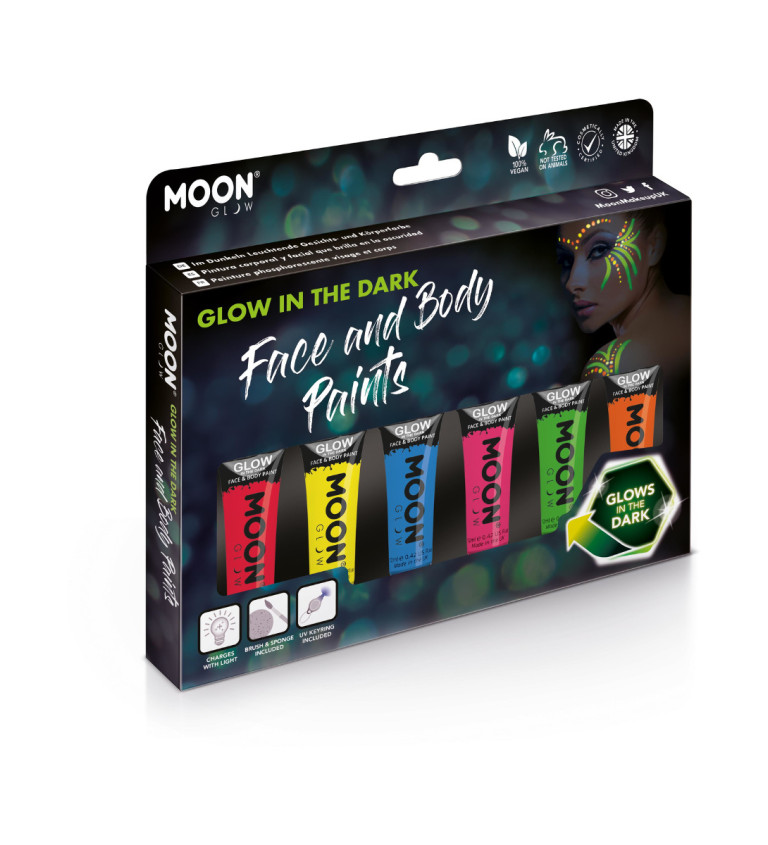 Sada farieb na telo Moon Glow UV
