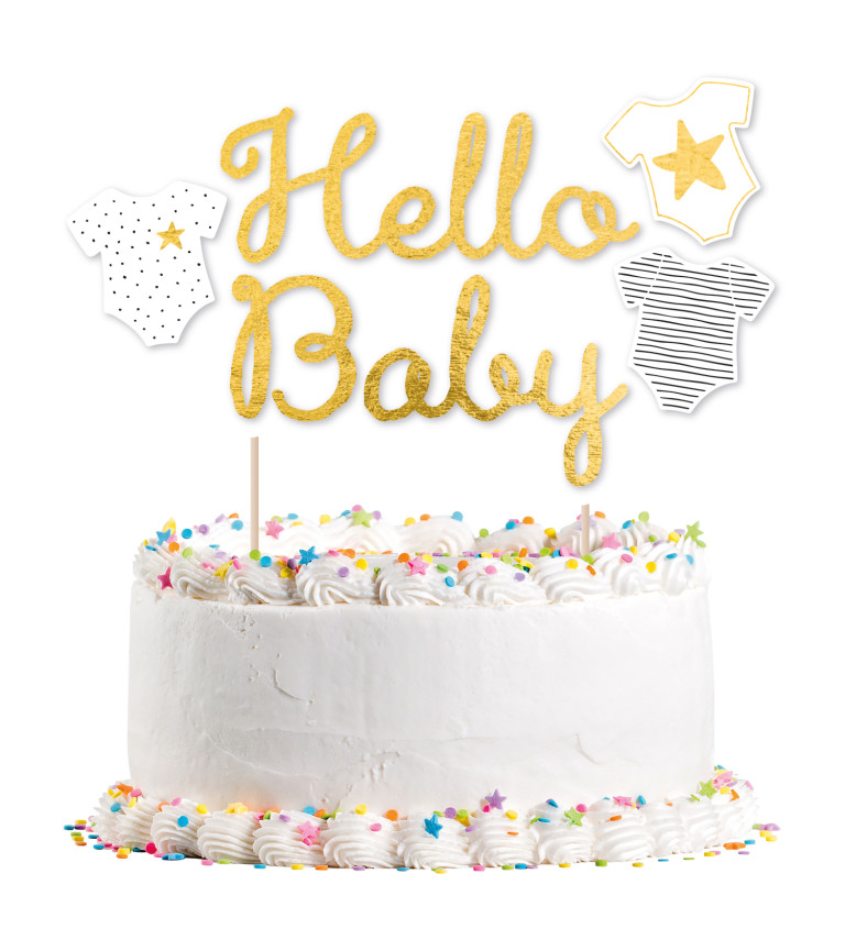 Hello baby dekorácie na tortu