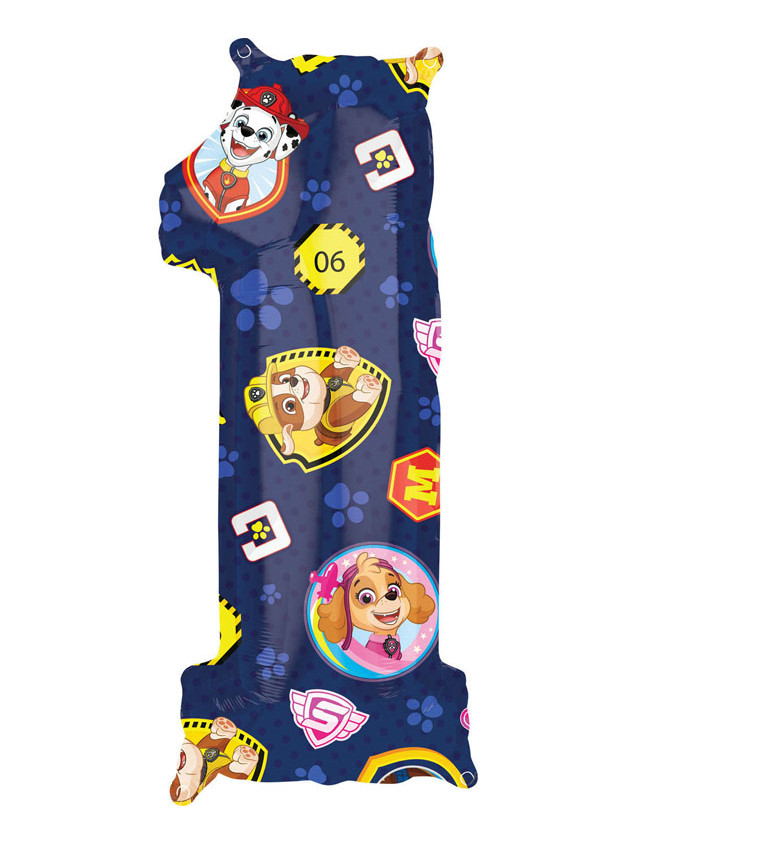 Fóliový balónik číslo 1 - Tlapková patrola