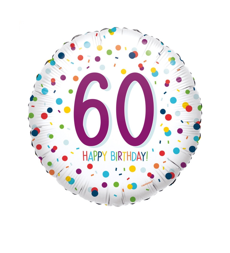 Balónik s číslom 60